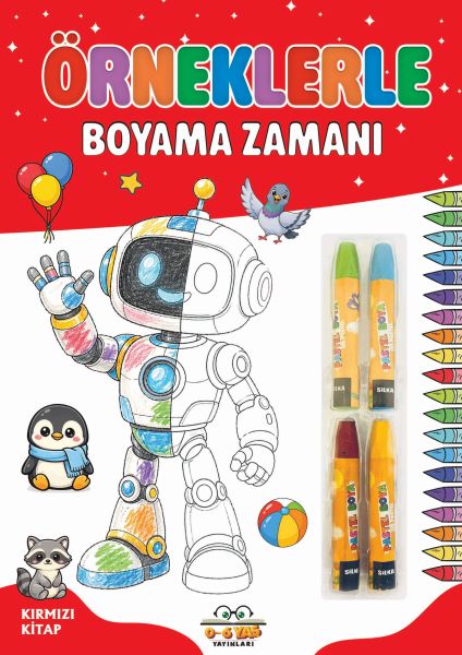 Örneklerle Boyama Zamanı - Kırmızı Kitap Örneklerle Boyama Zamanı - Kırmızı Kitap