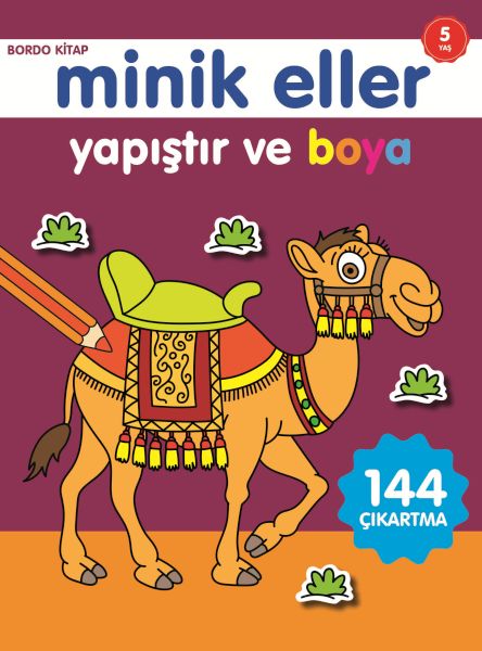 Minik Eller Yapıştır Ve Boya - Bordo Kitap Minik Eller Yapıştır Ve Boya - Bordo Kitap