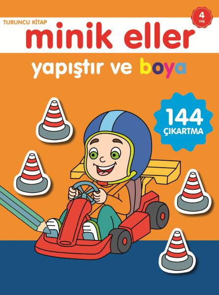 Minik Eller Yapıştır Ve Boya - Turuncu Kitap Minik Eller Yapıştır Ve Boya - Turuncu Kitap