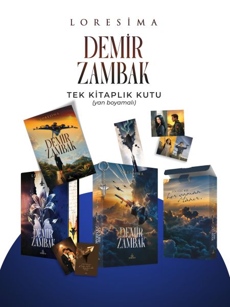 Demir Zambak 1 - Tek Kitaplık Kutu Yan Boyamalı Demir Zambak 1 - Tek Kitaplık Kutu Yan Boyamalı