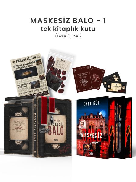 Maskesiz Balo 1 – Tek Kitaplık Yan Boyamalı Kutu (Özel Baskı) Maskesiz Balo 1 – Tek Kitaplık Yan Boyamalı Kutu (Özel Baskı)