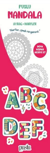 Puslu Mandala Çocuk Ayraç - Harfler