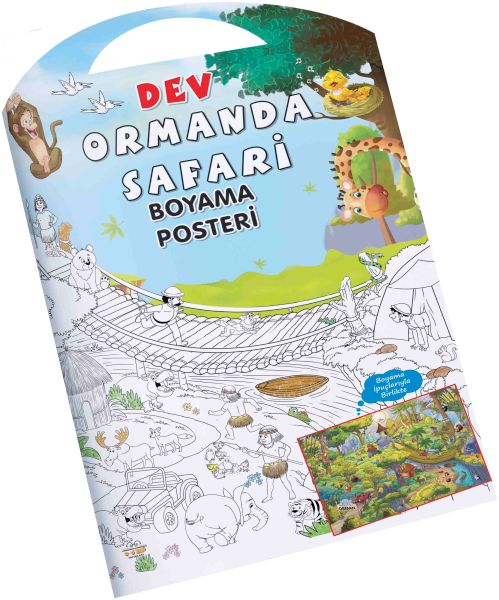 Ormanda Safari Dev Boyama Posteri Ormanda Safari Dev Boyama Posteri