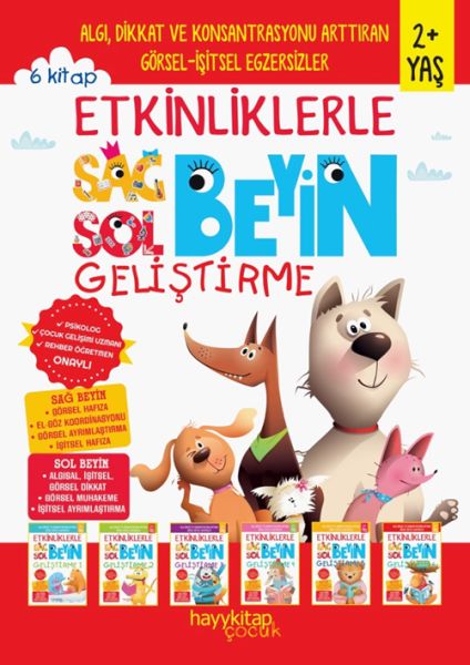 Etkinliklerle Sağ Beyin Sol Beyin Geliştirme (2+ Yaş) 6’lı Set Etkinliklerle Sağ Beyin Sol Beyin Geliştirme (2+ Yaş) 6’lı Set