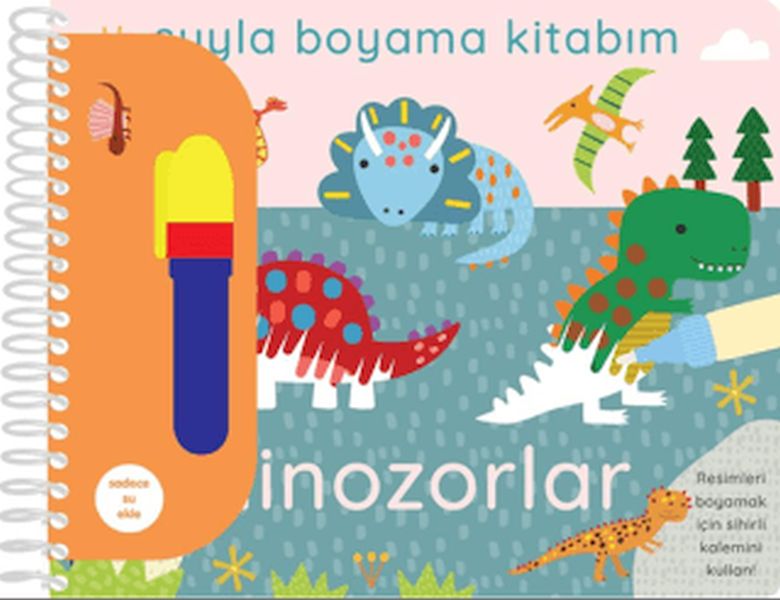 Suyla Boyama Kitabım - Dinozorlar