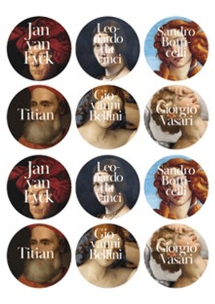 İkonik Tablolar Sticker (12'li) İkonik Tablolar Sticker (12'li)