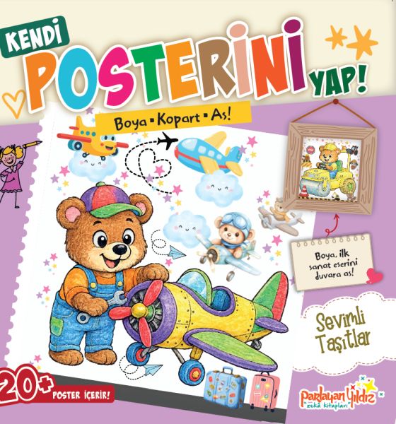 Kendi Posterini Yap! Boya Kopart As! Sevimli Taşıtlar Kendi Posterini Yap! Boya Kopart As! Sevimli Taşıtlar