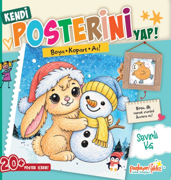 Kendi Posterini Yap! Boya Kopart As! Sevimli Kış Kendi Posterini Yap! Boya Kopart As! Sevimli Kış