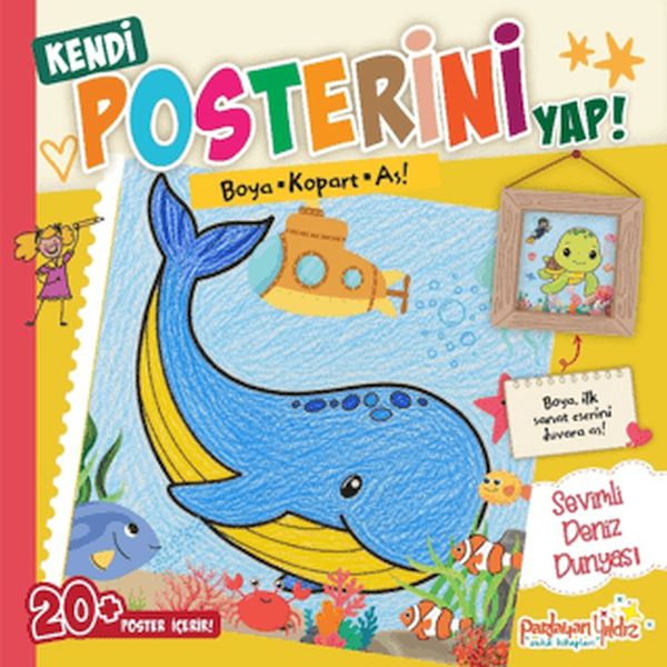 Kendi Posterini Yap! Boya Kopart As! Sevimli Deniz Dünyası Kendi Posterini Yap! Boya Kopart As! Sevimli Deniz Dünyası