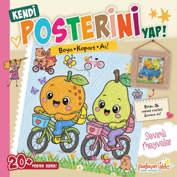 Kendi Posterini Yap! Boya Kopart As! Sevimli Meyveler Kendi Posterini Yap! Boya Kopart As! Sevimli Meyveler