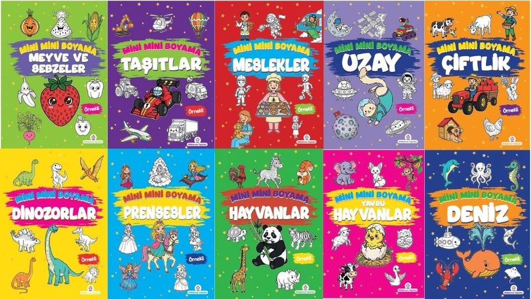 Mini Mini Boyama 10’lu Takım Mini Mini Boyama 10’lu Takım