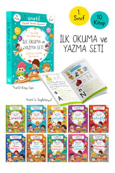 İlk Okuma ve Yazma Seti – 10 Kitap Anetil İlk Okuma ve Yazma Seti – 10 Kitap