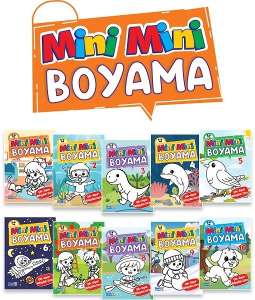 Mini Mini Boyama Kitabı Büyük Boy (10 Çeşit - 50 Kitap) Mini Mini Boyama Kitabı Büyük Boy (10 Çeşit - 50 Kitap)
