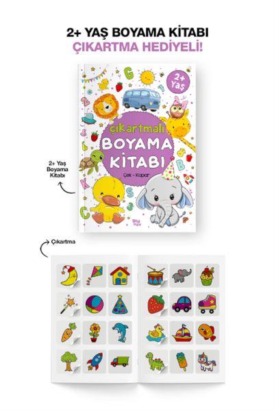 Çıkartmalı Boyama Kitabı 2 Yaş + Çıkartmalı Boyama Kitabı 2 Yaş +