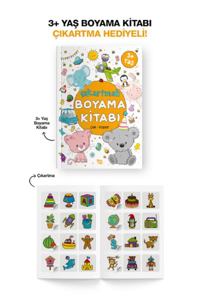 Çıkartmalı Boyama Kitabı 3 Yaş + Çıkartmalı Boyama Kitabı 3 Yaş +