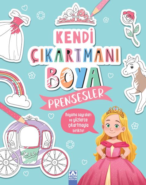 Kendi Çıkartmanı Boya - Prensesler Kendi Çıkartmanı Boya - Prensesler