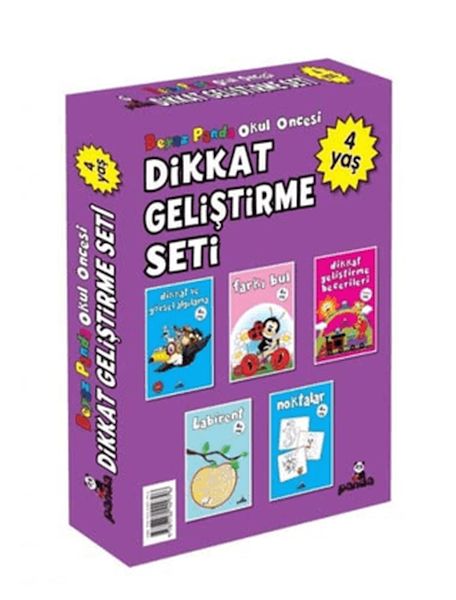 Okul Öncesi 4 Yaş Dikkat Geliştirme Seti (5 Kitap)