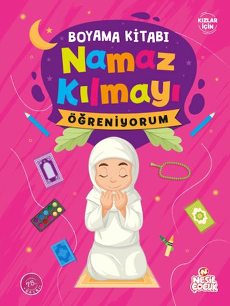 Namaz Kılmayı Öğreniyorum Kız - Boyama