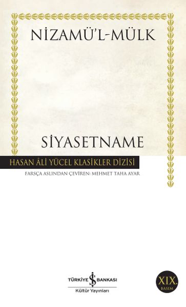Siyasetname - Hasan Ali Yücel Klasikleri Siyasetname - Hasan Ali Yücel Klasikleri