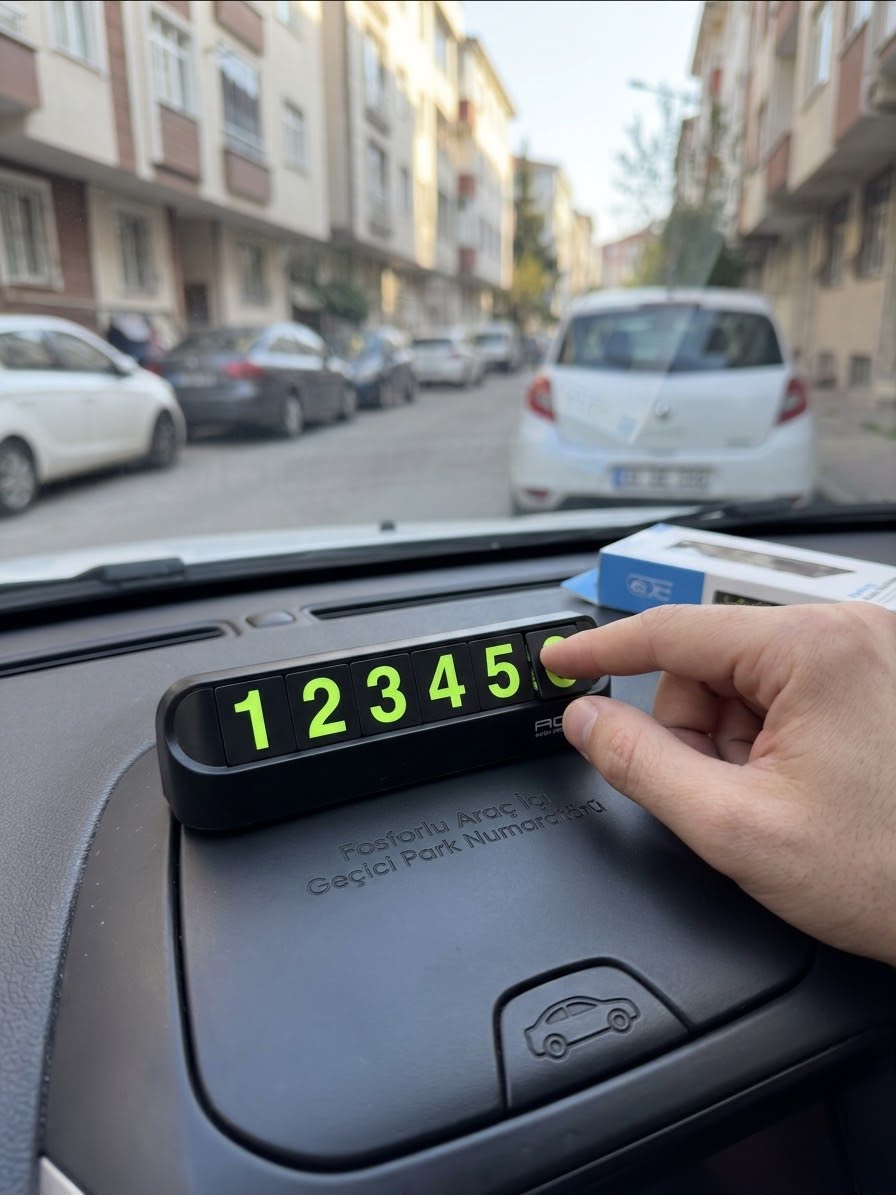 Auris Torpido Üstü Mıknatıslı Fosforlu Araç İçi Numaratör - Lisinya - 987473-RST-OZD
