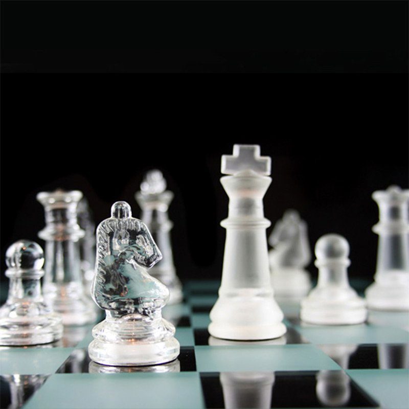 Glass Chess Cam Satranç Takımı (20 Cm X 20 Cm)