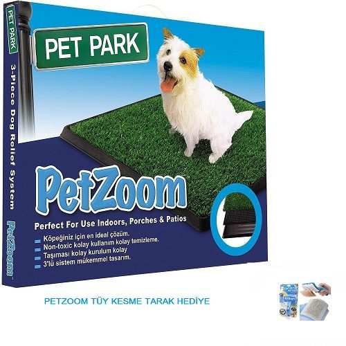 Petzoom Pet Park Tuvalet Ve Petzoom Tarak Tüy Kesme Aleti Hediye