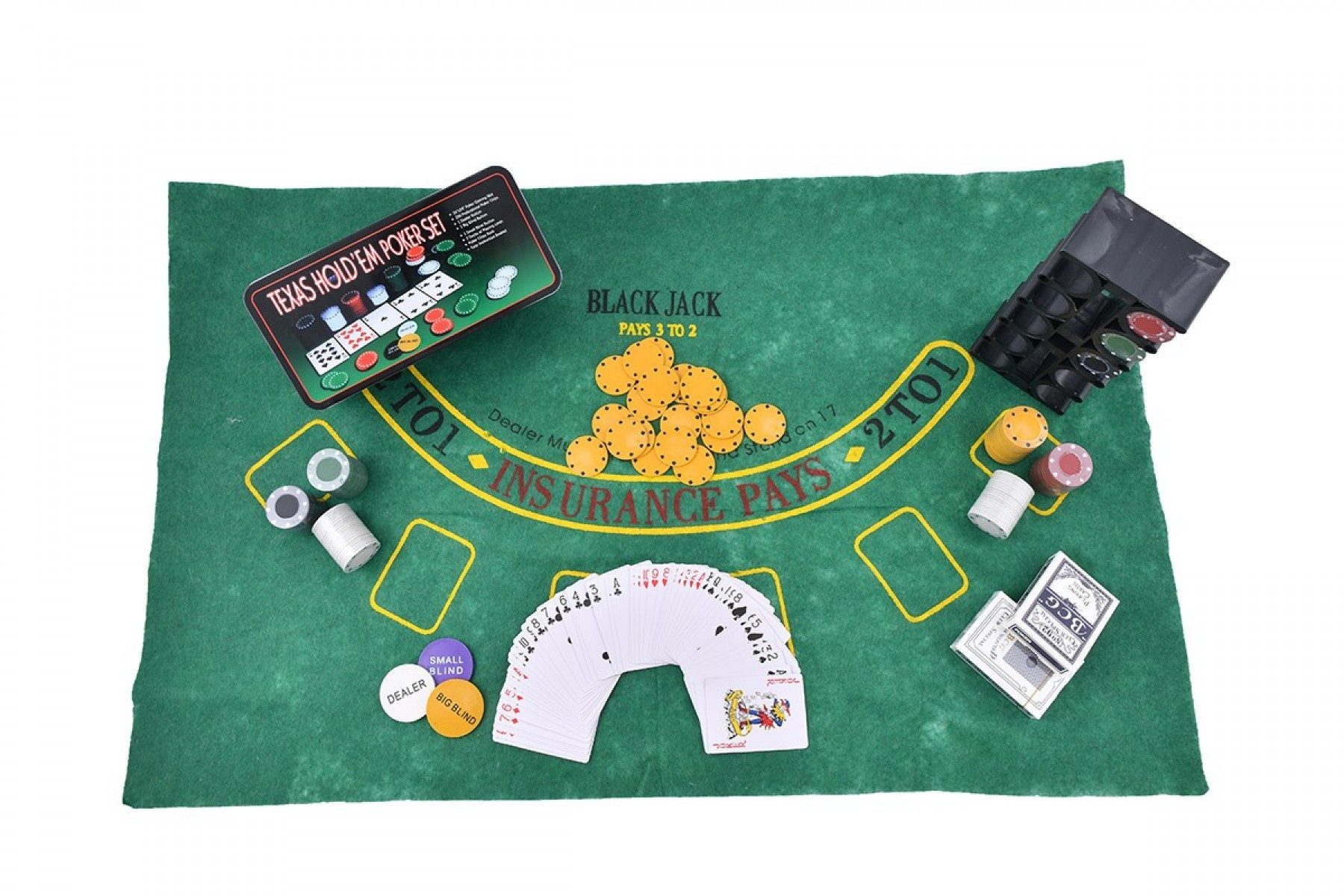 200 Chip Ve 2 Adet İskambil Kağıt Setine Sahip Poker Oyunu Alk33