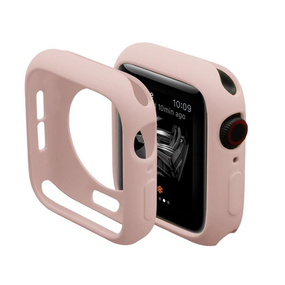 Apple Watch 42mm Silikon Alt Kasa - Ürün Rengi : Pudra - Lisinya
