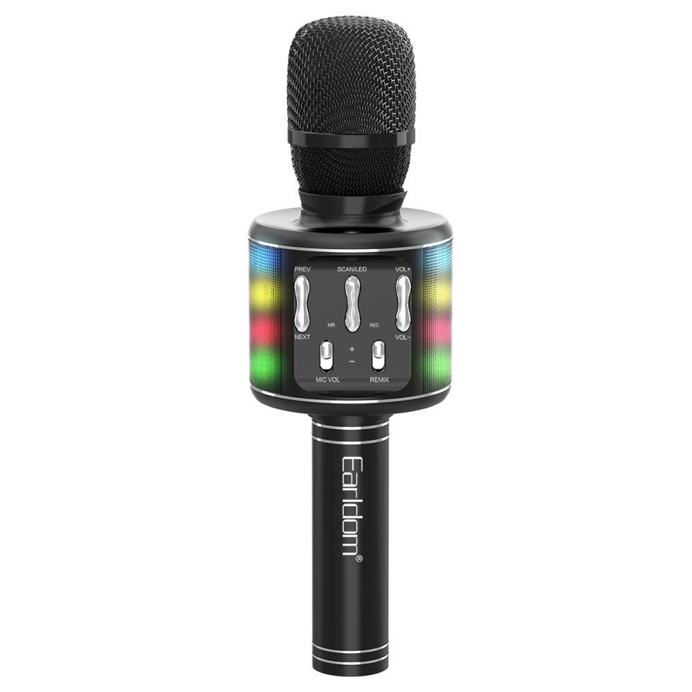 Earldom Mc2 Led Işıklı Karaoke Mikrofon - Ürün Rengi : Siyah - Lisinya
