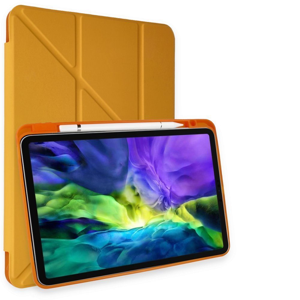 İpad Pro 11 (2018) Kılıf Kalemlikli Mars Tablet Kılıfı - Ürün Rengi : Açık Sarı - Lisinya