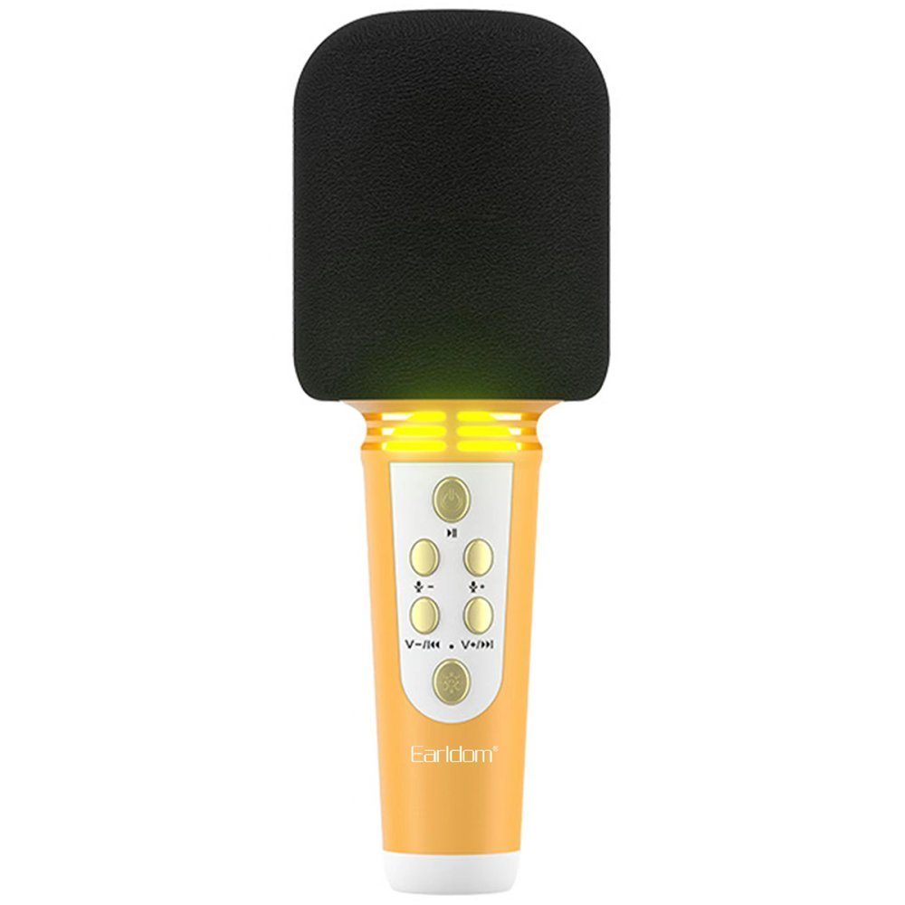 Earldom Mc6 Led Işıklı Karaoke Mikrofon - Ürün Rengi : Sarı - Lisinya