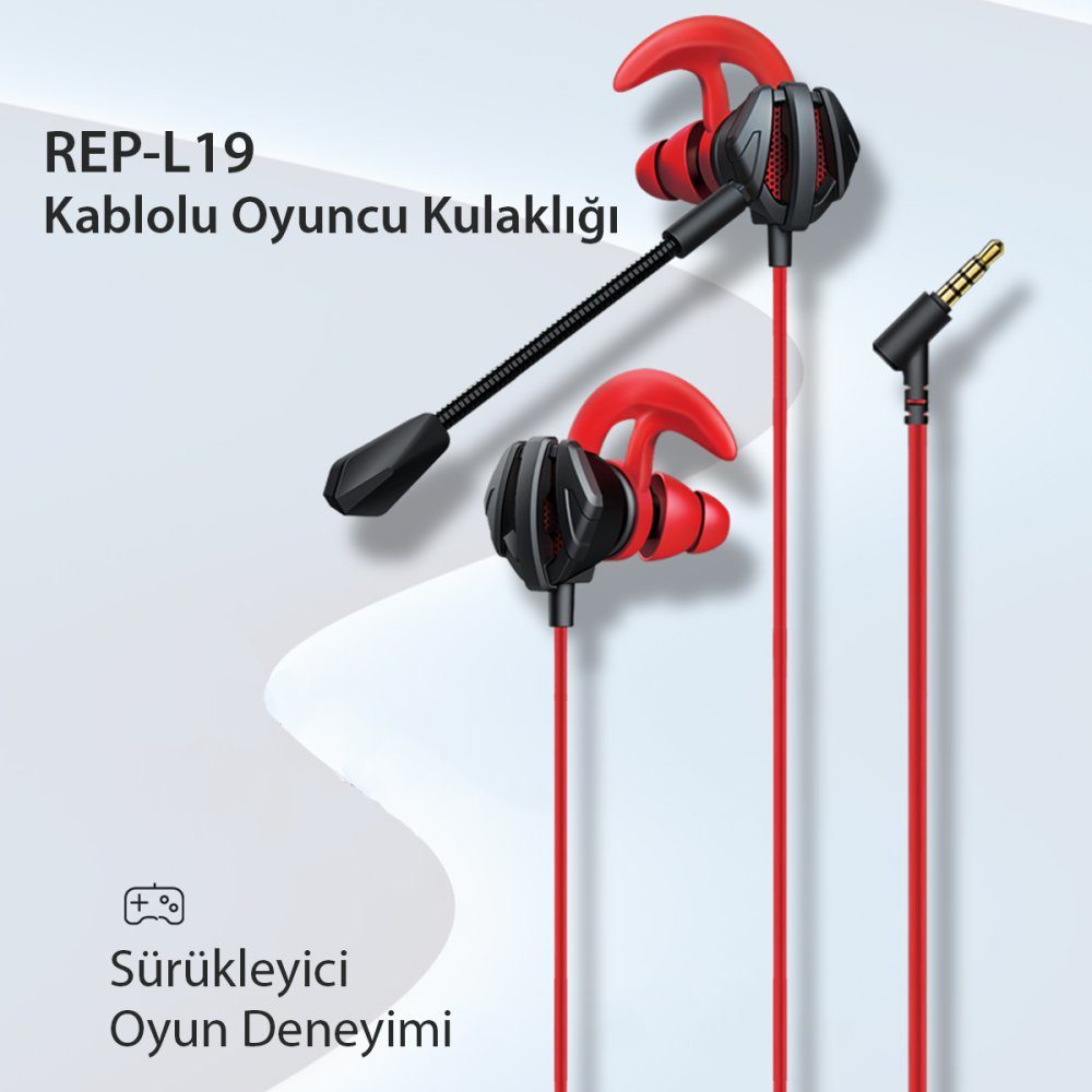 Rep-l19 Kablolu Oyuncu Kulaklığı - Ürün Rengi : Siyah - Lisinya