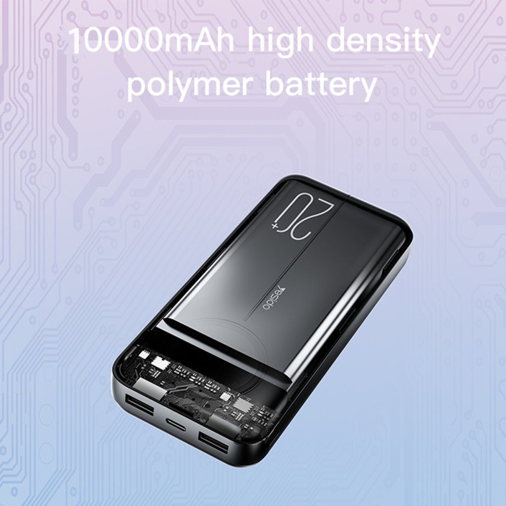 Yesido Yp40 10.000 Mah Dijital Göstergeli Usb3.0 Pd Hızlı Şarj Powerbank - Ürün Rengi : Siyah - Lisinya