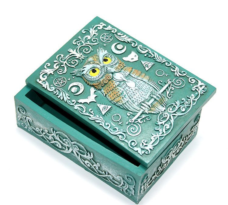Polyester Baykuş Tasarımı Kutu Alk2364