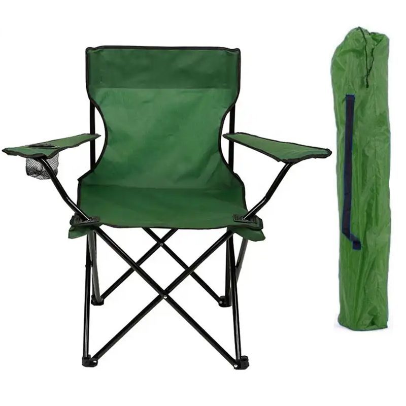 Taşınabilir Katlanabilir Bardaklıklı Kamp Plaj Sandalyesi (4172)