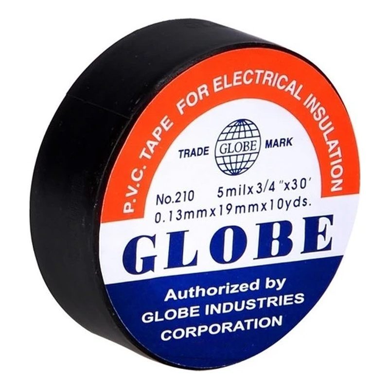 Globe İzole Bant Siyah 10luk  0.13mmx19mm (4172)