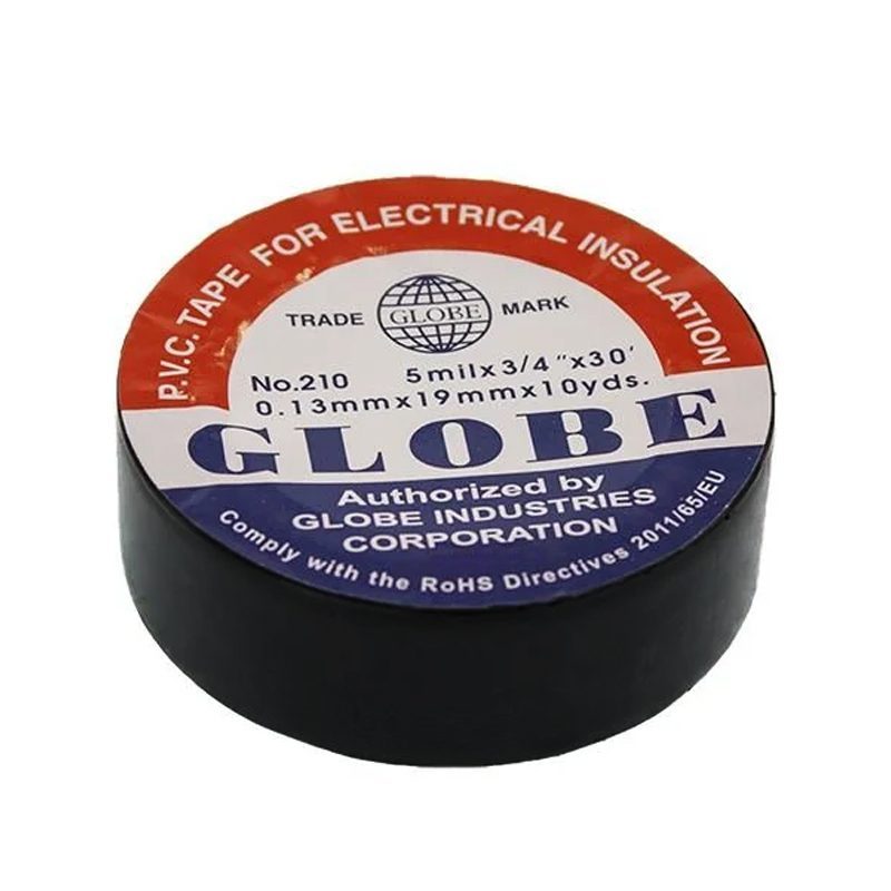 Globe İzole Bant Siyah 10luk  0.13mmx19mm (4172)