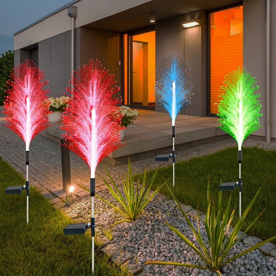 Solar Ledli 7 Renk Değiştiren Bahçe Dekorasyon Aydınlatma 2li Paket (4172)