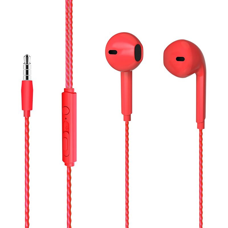 Lecoo Eh104r 3.5mm Jacklı Kablolu Kulak İçi Mikrofonlu Kırmızı Kulaklık (4172)