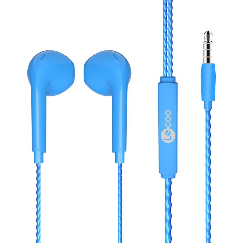 Lecoo Eh104bl 3.5mm Jacklı Kablolu Kulak İçi Mikrofonlu Mavi Kulaklık (4172)