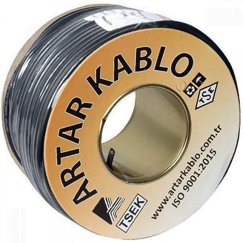 Artar Mikrofon Kablosu Stereo 1.kalite (100mt) 2x025mm 80 No (4172)