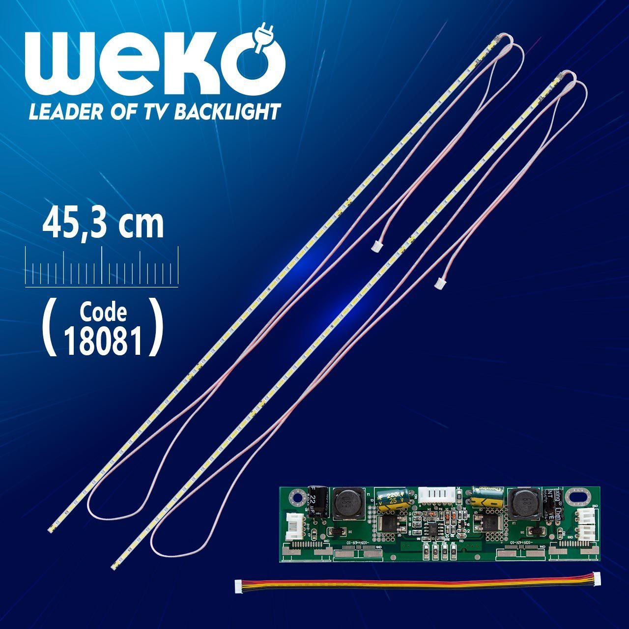 40 Universal E-led 48 Ledli (7020) 453mm 360-450ma 48-51v Çift Led+sürücü+kablo Takım (wk-1368) (4172)