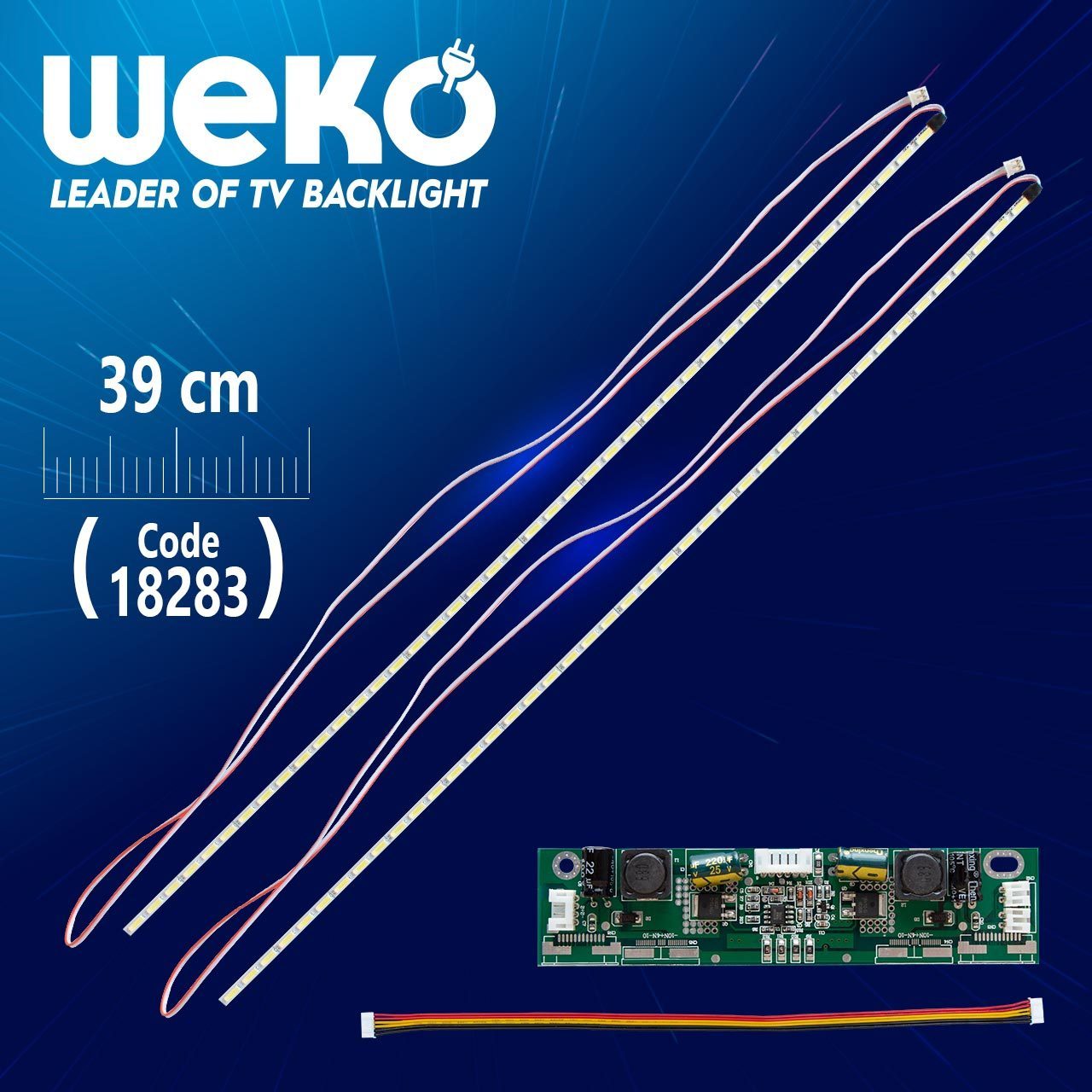 39,5 Universal E-led 42 Ledli (7020) 390mm 360-450ma 48-51v Çift Led+sürücü+kablo Takım (wk-0366) (4172)