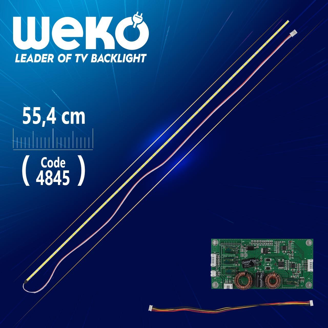 50 Universal E-led 63 Ledli (7020) 554mm 360-450ma 63-66v Çift Led+sürücü+kablo Takım (wk-1371) (4172)