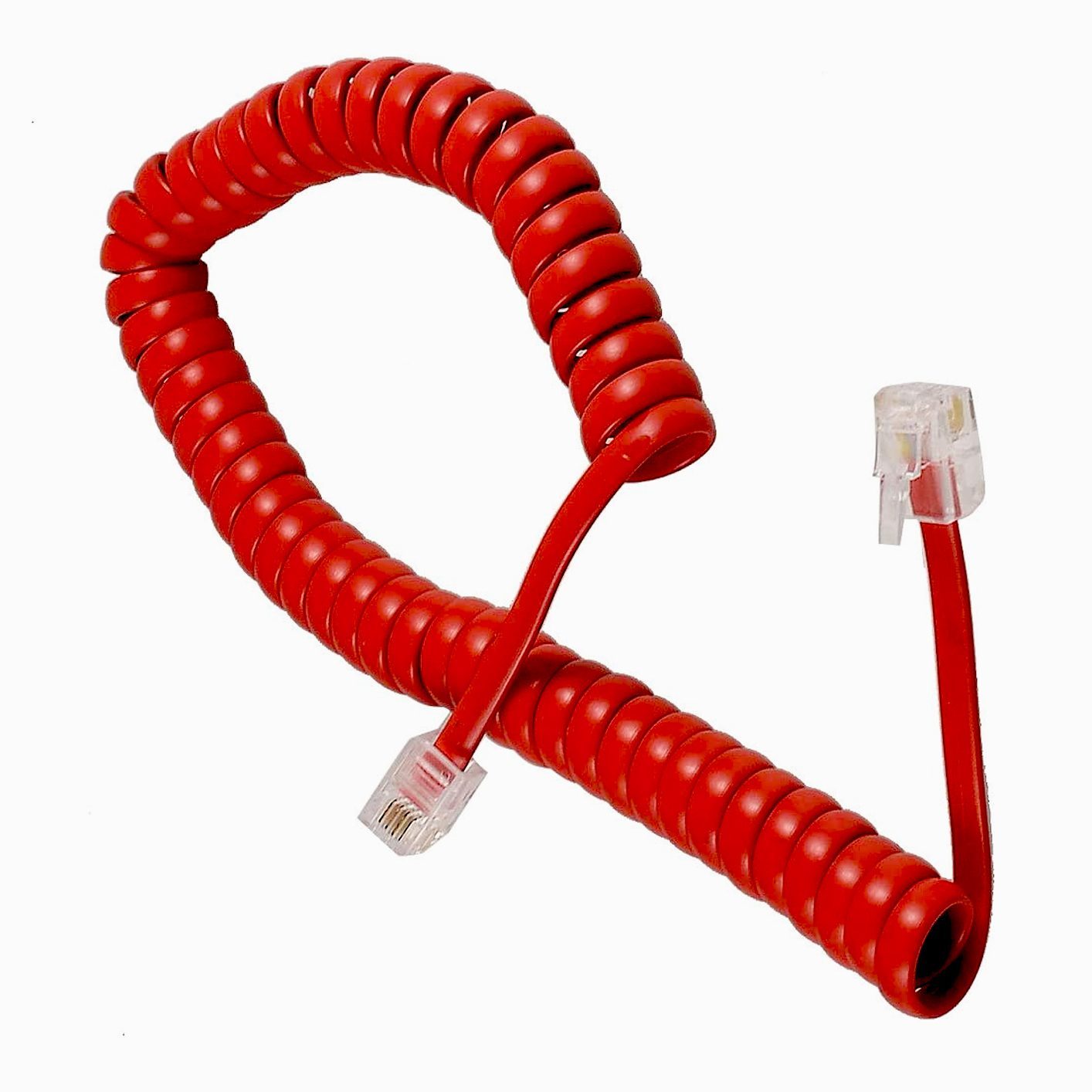 Telefon Spiral Kablo Kırmızı (4172)