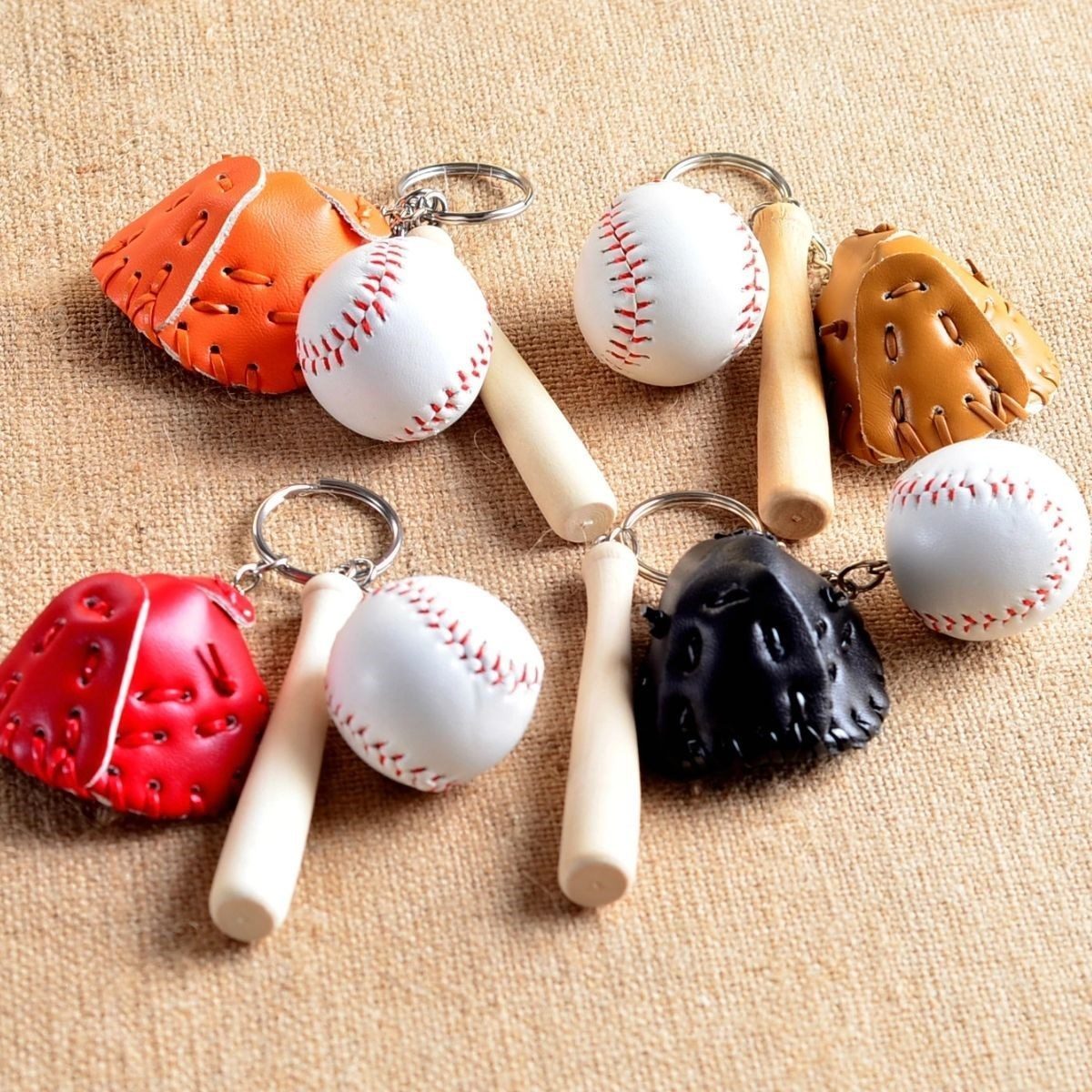 Gerçekçi Beyzbol Tasarımlı Şık Anahtarlık Kolye Çanta Süsü Baseball Keychain (4172)