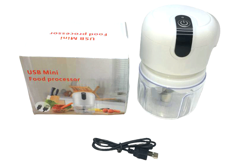 Usb Mini Food Processor Usb Şarjlı Mini 3 Bıçak Blender Rondo Doğrayıcı 250ml (4172)