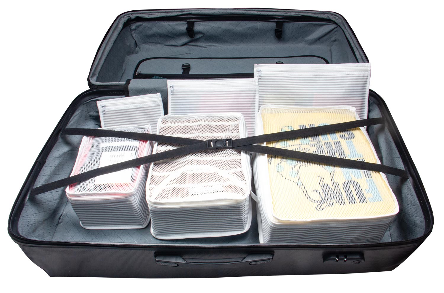 Bavul İçi Düzenleyici Valiz Organizer 6 Lı Set - Gri (4172)