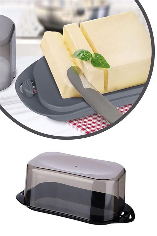 Kilitli Plastik Kapaklı Kahvaltılık Tereyağlık Peynirlik Erzak Saklama Kabı Ap-9428 (4172)