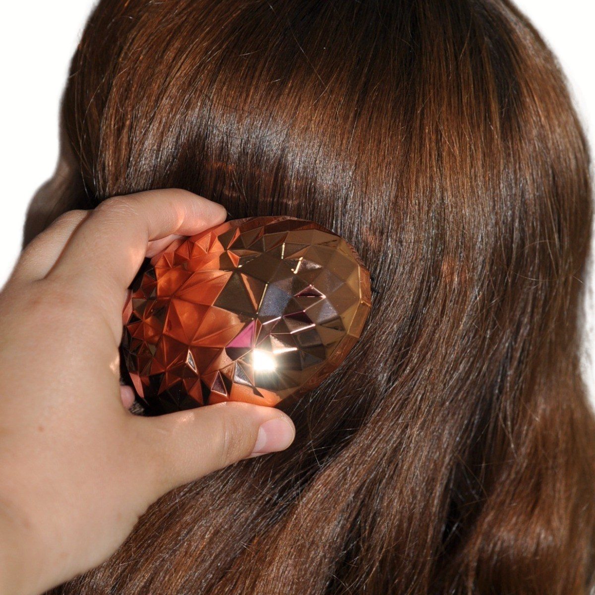 Rose Gold Saç Düzleştirici Tarak Geniş Aralıklı her Saç Tipine Uygun Fırçalı Saç Düzleştirici (4172)